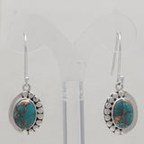 Blue Copper Turquoise Silver Pendant Set