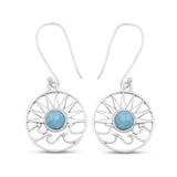 925 Starling Silver Larimar Pendant Set