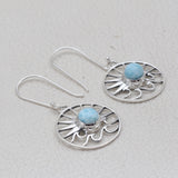 925 Starling Silver Larimar Pendant Set