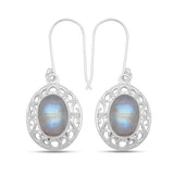 Rainbow Moonstone Silver Pendant Set