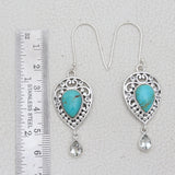 Boulder Turquoise Silver Pendant Set