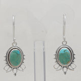 925 Silver Boulder Turquoise Earrings