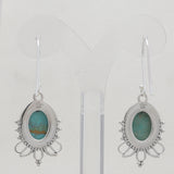 925 Silver Boulder Turquoise Earrings