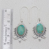 925 Silver Boulder Turquoise Earrings