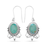 925 Silver Boulder Turquoise Earrings