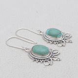 925 Silver Boulder Turquoise Earrings