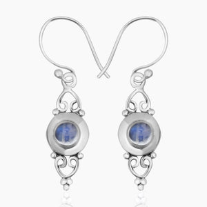 Garnet Silver Earrings