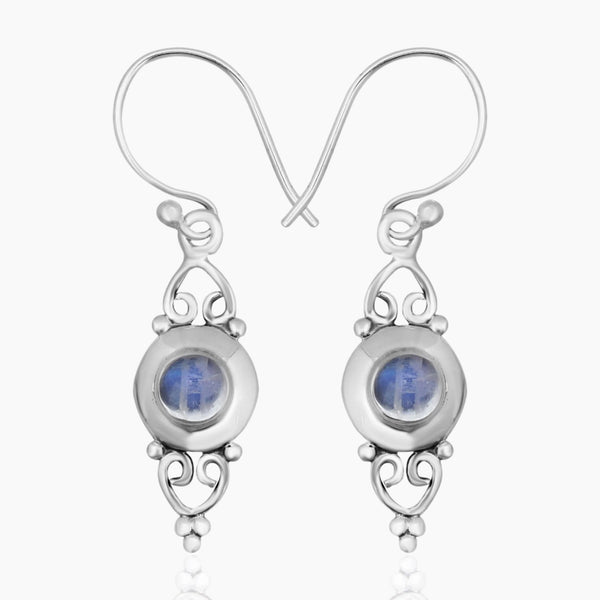 Garnet Silver Earrings