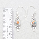 Turquoise Spiny Oyster Silver Earrings