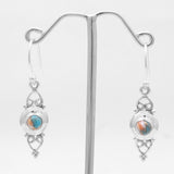 Turquoise Spiny Oyster Silver Earrings