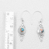 Turquoise Spiny Oyster Silver Earrings