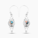 Turquoise Spiny Oyster Silver Earrings