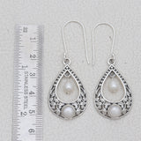 925 Starling Silver Pearl Ring & Earrings Set