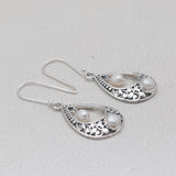 925 Starling Silver Pearl Ring & Earrings Set