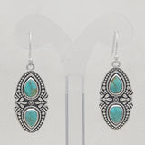 Boulder Turquoise Silver Pendant Set