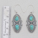 Boulder Turquoise Silver Pendant Set