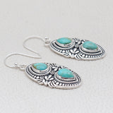 Boulder Turquoise Silver Pendant Set