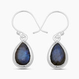 925 Silver Nephrite Jade Earrings