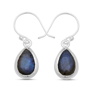 925 Silver Nephrite Jade Earrings