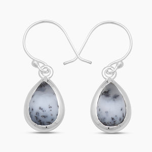 925 Silver Dendritic Opal Earrings