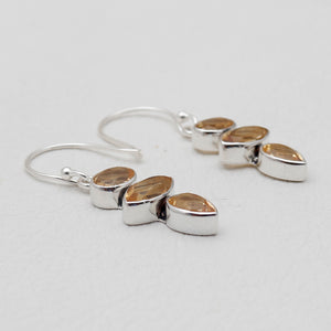Citrine Silver Earrings