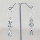 Blue Topaz Silver Earrings