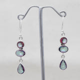 Blue Topaz Silver Earrings