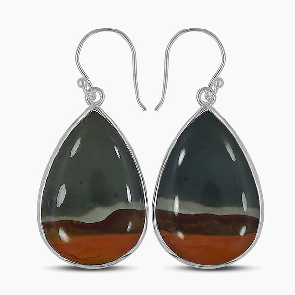 925 Silver Polychrome Jasper Earrings