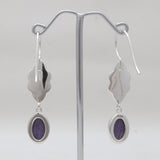 Charoite Silver Designer Women Earrings