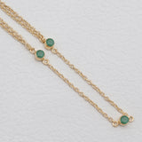 Gold Vermeil Emerald Hand Chain Bracelets
