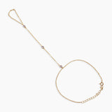 Gold Vermeil Emerald Hand Chain Bracelets
