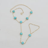 Gold Vermeil Mexican Turquoise Chain Bracelets