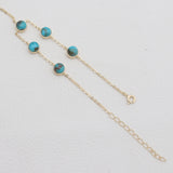 Gold Vermeil Mexican Turquoise Chain Bracelets