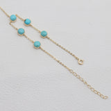 Gold Vermeil Mexican Turquoise Chain Bracelets