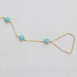 Gold Vermeil Mexican Turquoise Chain Bracelets