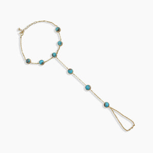 Gold Vermeil Mexican Turquoise Chain Bracelets