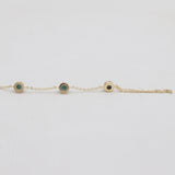 Gold Vermeil Mexican Turquoise Chain Bracelets