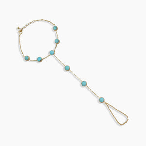 Gold Vermeil Mexican Turquoise Chain Bracelets