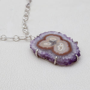 Purple Amethyst Stalactite Chain Necklace