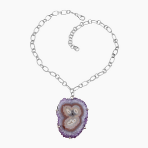 Purple Amethyst Stalactite Chain Necklace