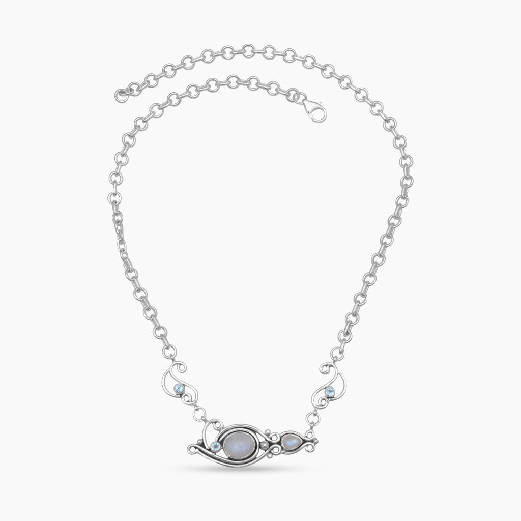 Rainbow Moonstone Necklace Jewelry