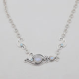 Rainbow Moonstone Necklace Jewelry