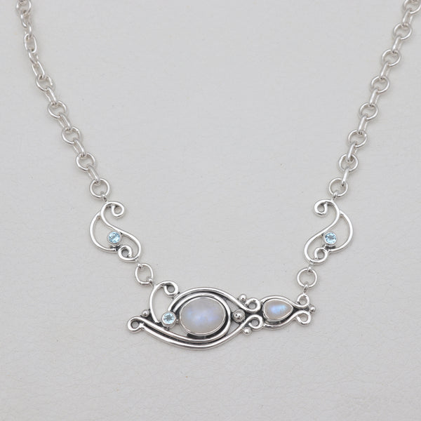 Rainbow Moonstone Necklace Jewelry