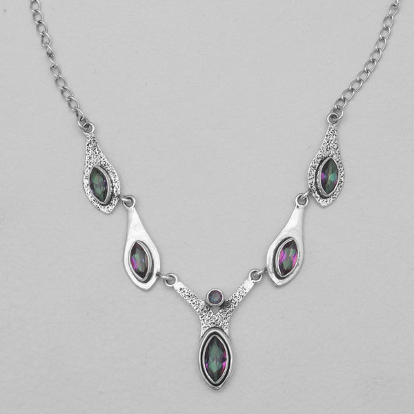 925 Sterling Silver Mystic Quartz Necklace