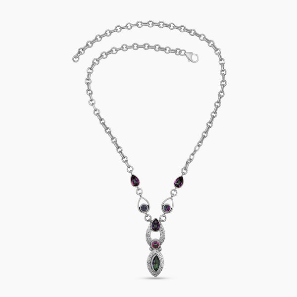 Mystic Quartz Silver Designer Necklace