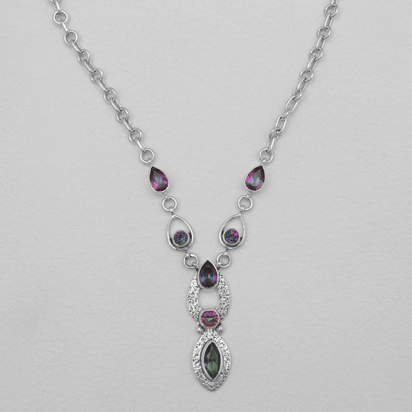 Mystic Quartz Silver Designer Necklace
