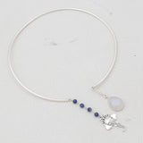 Natural Rainbow Moonstone Collar Necklace