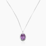 Amethyst Silver Minimalist Necklaces