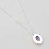 Amethyst Silver Minimalist Necklaces