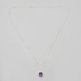 Amethyst Silver Minimalist Necklaces